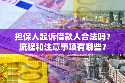 北京担保人起诉借款人合法吗？流程和注意事项有哪些？