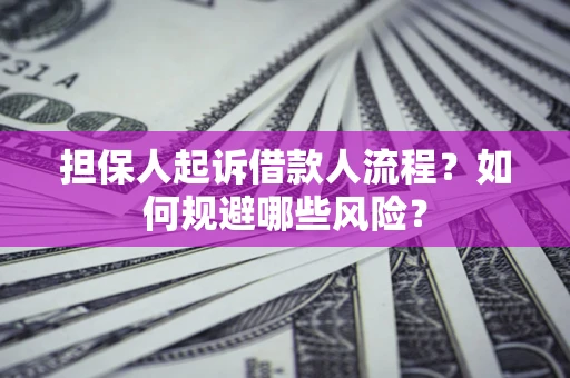 北京担保人起诉借款人流程？如何规避哪些风险？